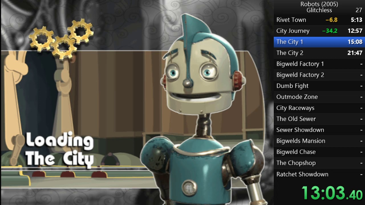 Robots (2005)  Speedrun Any% Glitchless  in  1:11:54 [PS2]