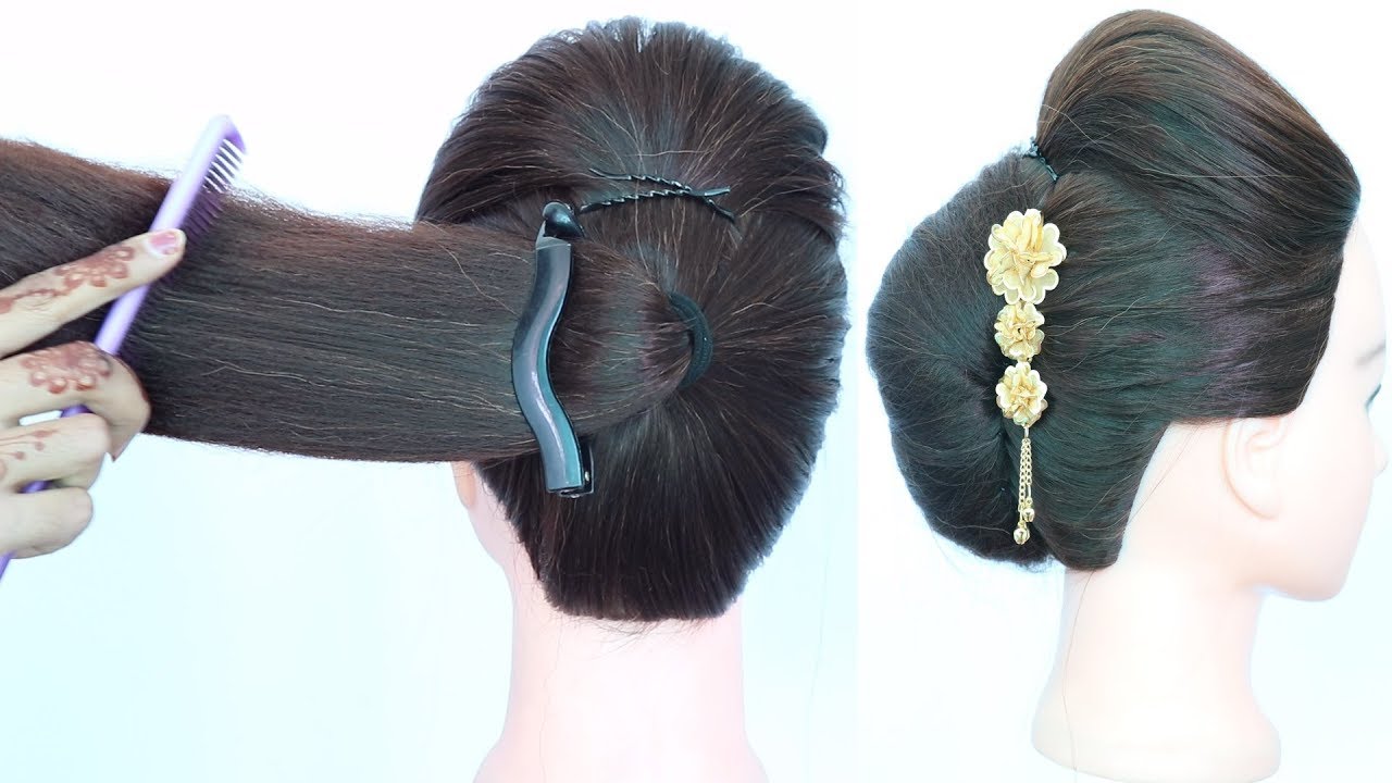 Easy french roll hairstyle using banana clutcher | french twist bun | summer hairstyles
