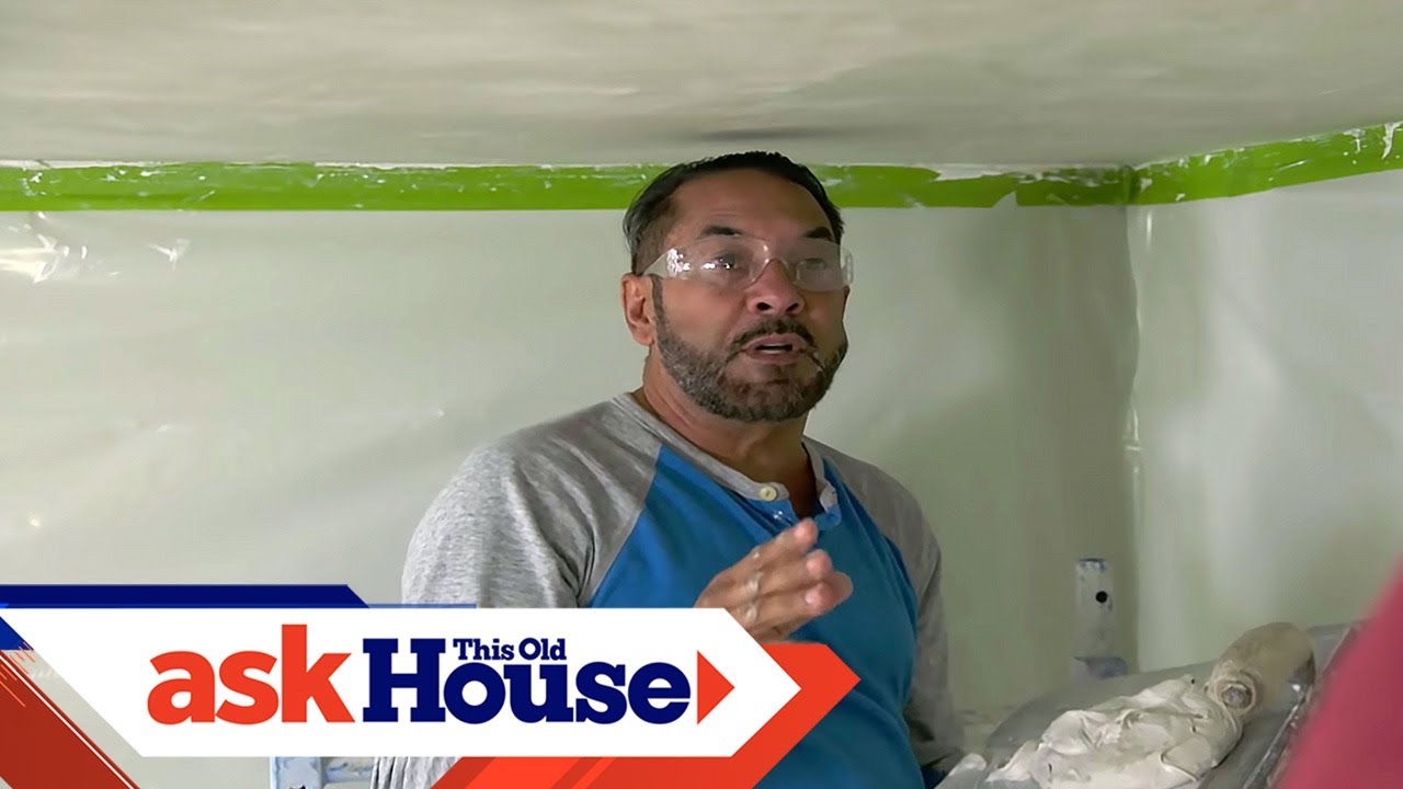 Как выровнять текстурированный потолок | Ask This Old House