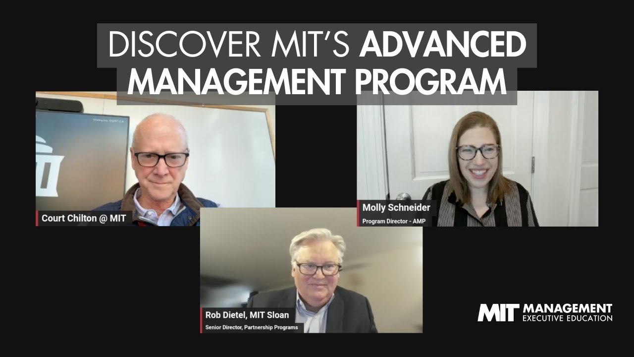 Discover MIT’s Advanced Management Program