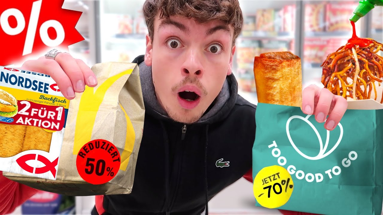 Nur ANGEBOTE ESSEN für 24 STUNDEN (wie viel kann man sparen?🧐)