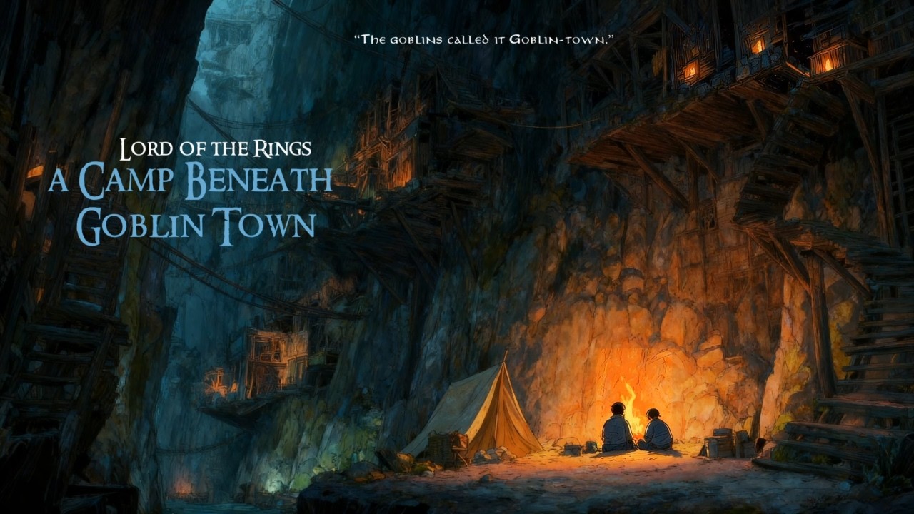 LOTR Ambience for Study & Focus | Abandoned Mine Camp, Firelight & Dark Fantasy Atmosphere