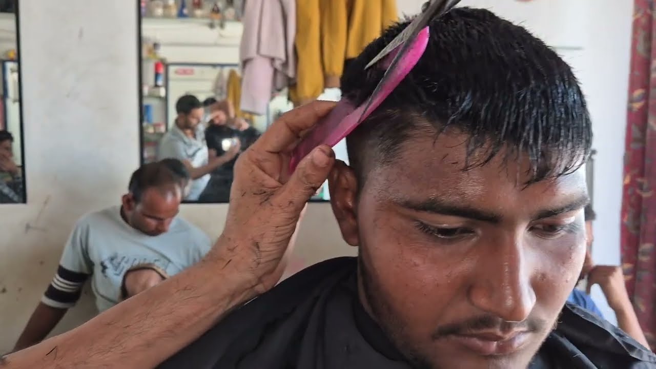 Indian man haircut series 107