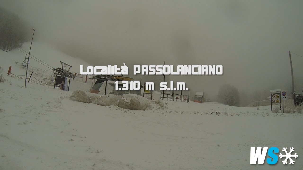 Majella: da Passolanciano salendo all'albergo Mammarosa durante la nevicata del 29/11/2016