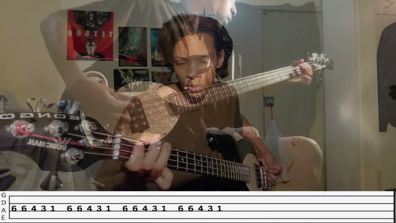 Slow Children - Ticket To France (BASS COVER) #basstab