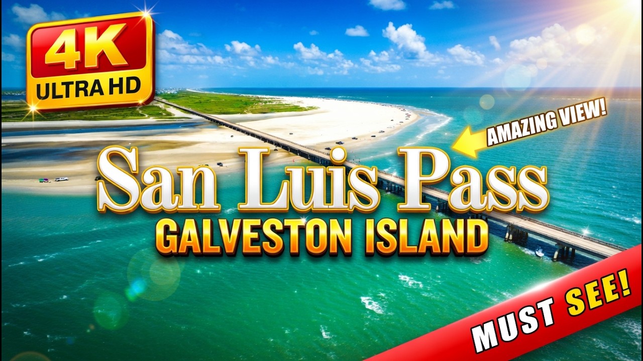 San Luis Pass EPIC flyover (DANGEROUS PASS) - 4K HD Drone Footage - Galveston Island TEXAS