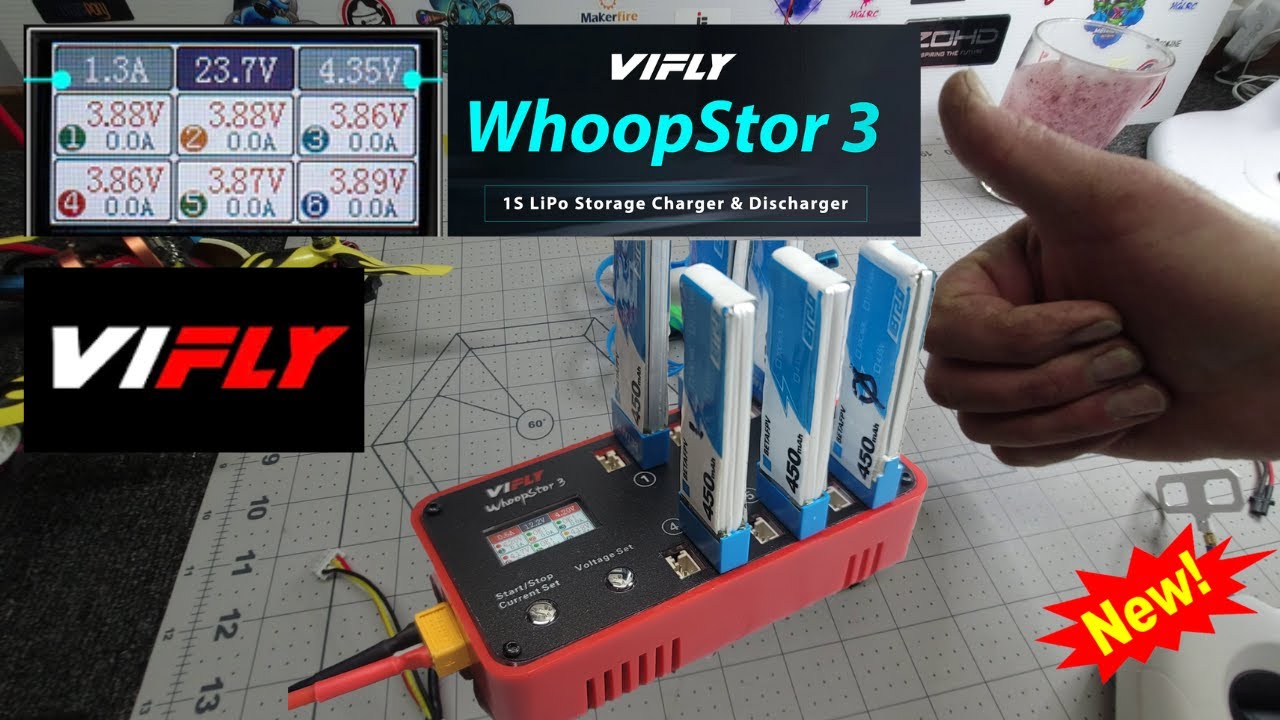 BEST 1S Battery Charger 2023  / Vifly WhoopStor 3 / New Features  💥