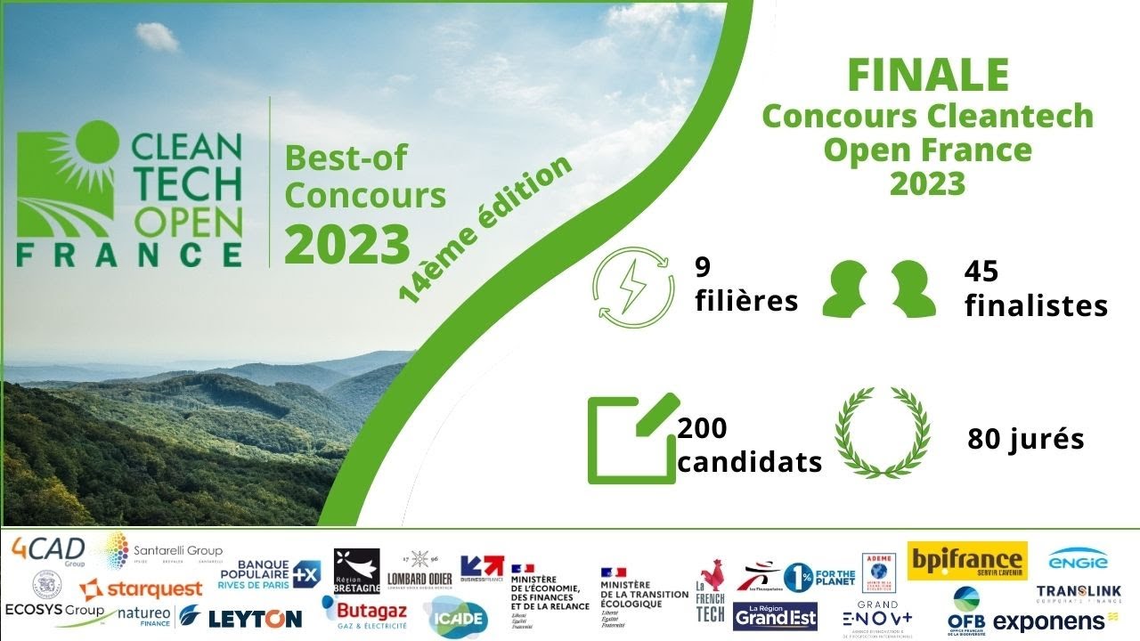 Best-of Concours Cleantech Open France 2023 (14&egrave;me &eacute;dition)