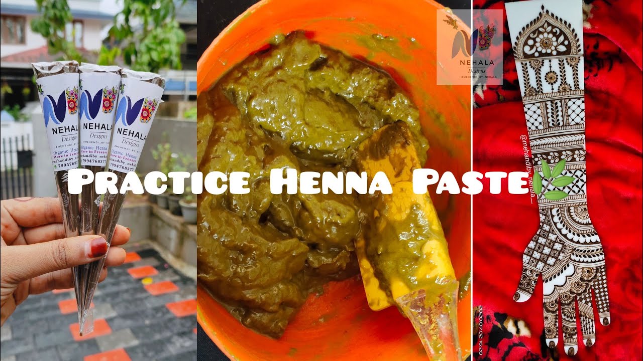 How To Make Practice Henna Paste/Practice Henna Cone Making Malayalam