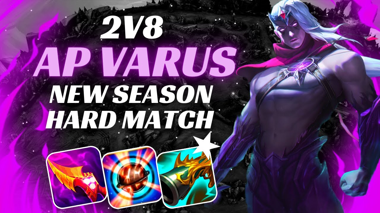 NEW SEASON! NEW RUNES!  2V8 (ONE SHOT) AP VARUS | WILD RIFT