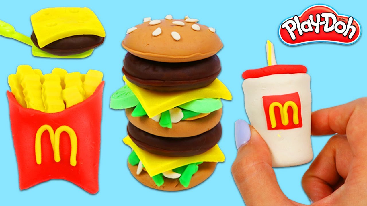 How to Make Play Doh McDonalds Big Mac Meal!