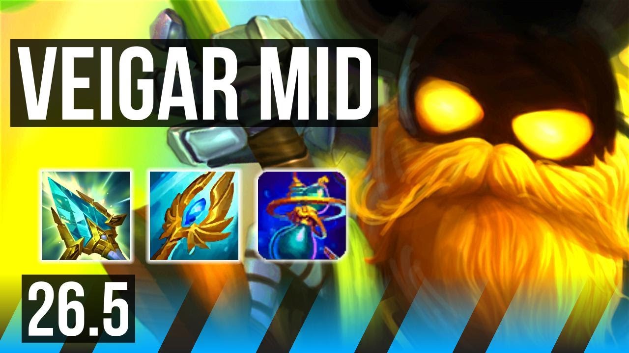 VEIGAR vs ZED (MID) | Good KDA: 13/1/9, Unsealed Spellbook | EUW Challenger | 26.5