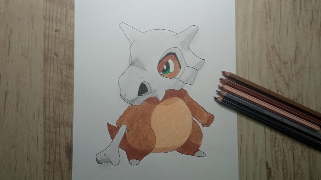 How To Draw Cubone From Pokemon |Colored Pencil