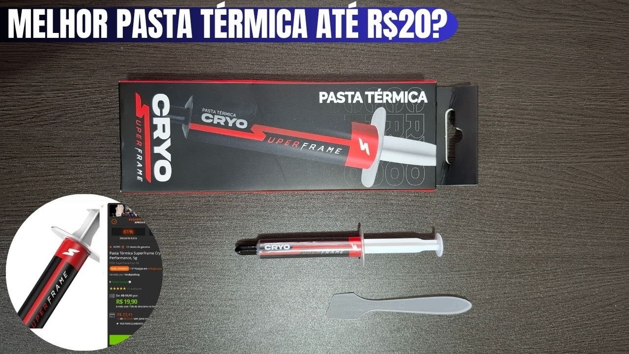 PASTA TÉRMICA SUPERFRAME CRYO (UNBOXING E TESTES)