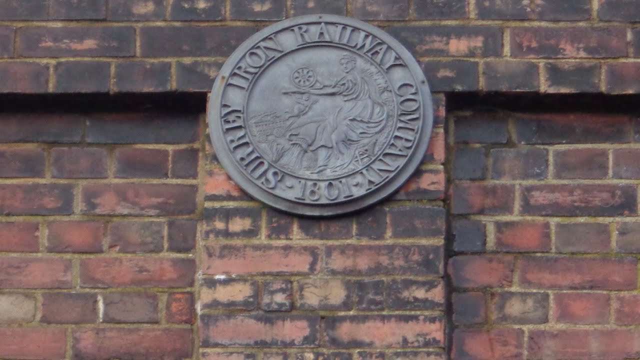Surrey Iron Railway plaque at Mitcham Tram Stop