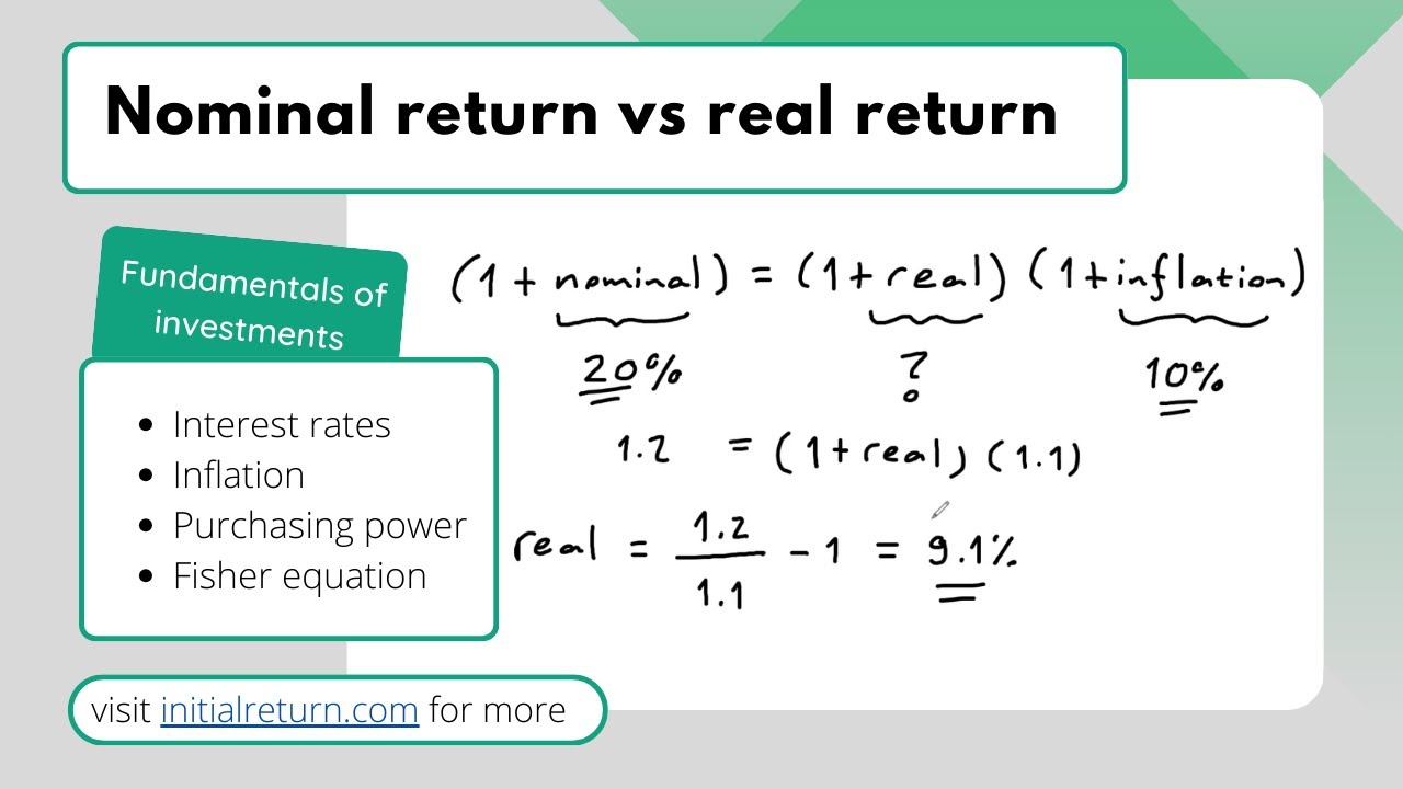 Nominal return vs real return, and inflation / Fundamentals of investments / Episode 5