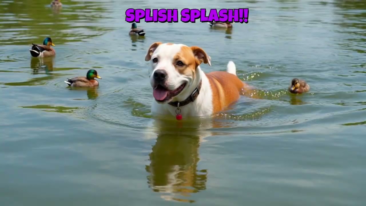 Ducks Teach Dog To Swim??
