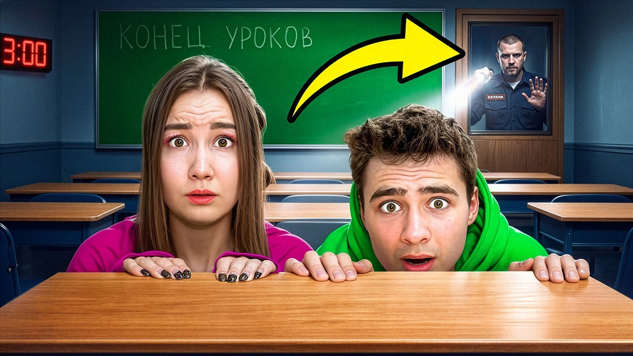 Пробрались в Школу НОЧЬЮ  !