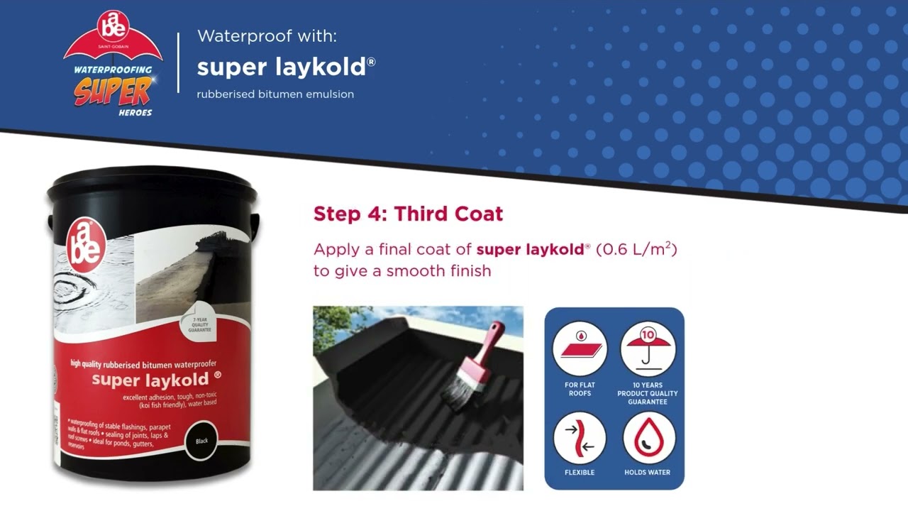 super laykold - rubberised bitument that holds water