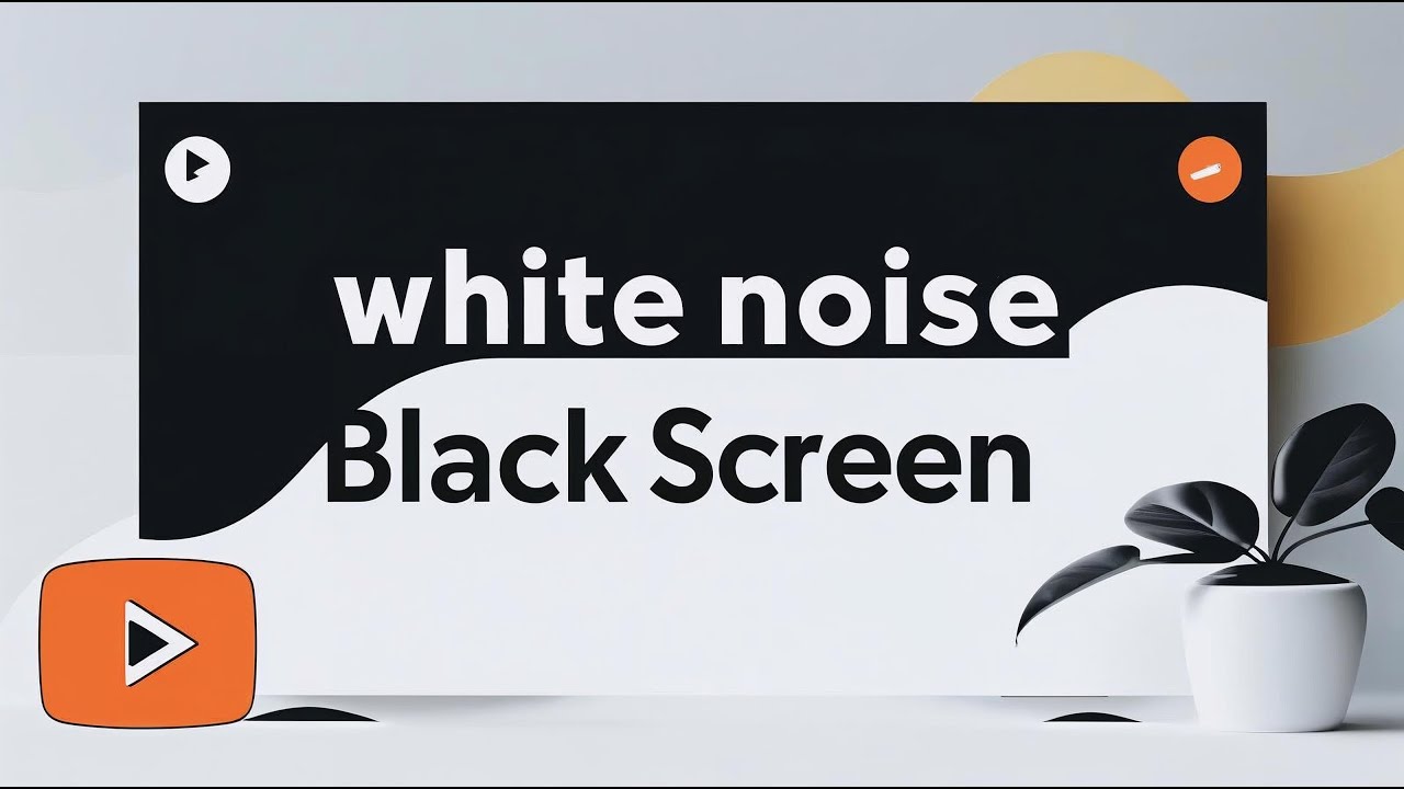 Pure White Noise  Black Screen