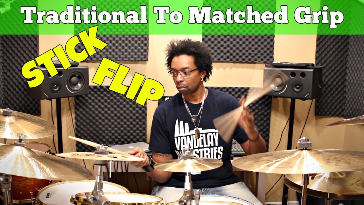 TRADITIONAL to MATCHED Grip STICK FLIP w/ Beatdown Brown