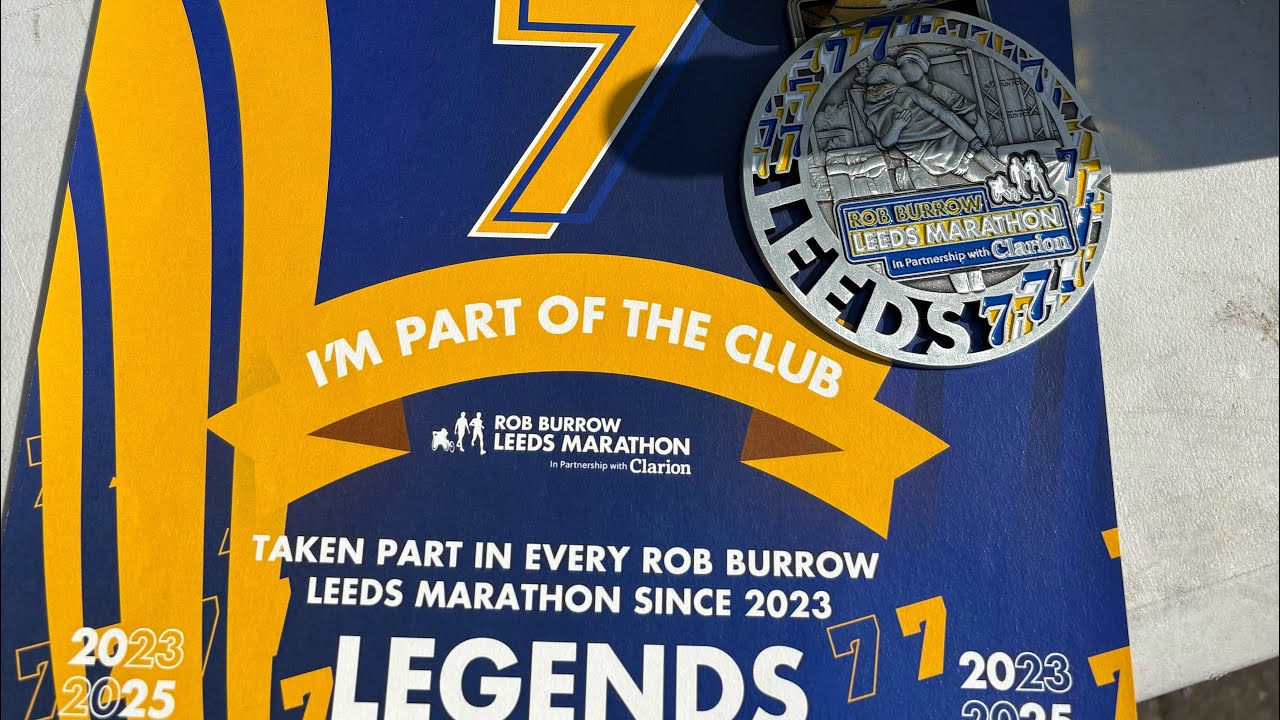 Rob Burrow Leeds Marathon 2025. My 2nd marathon of my 2 marathons in 2 weeks fundraising challenge