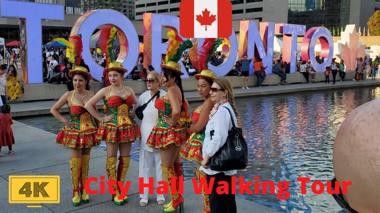 Walking Tour Toronto City Hall 4K  || Virtual Tour Downtown Toronto City Hall Canada