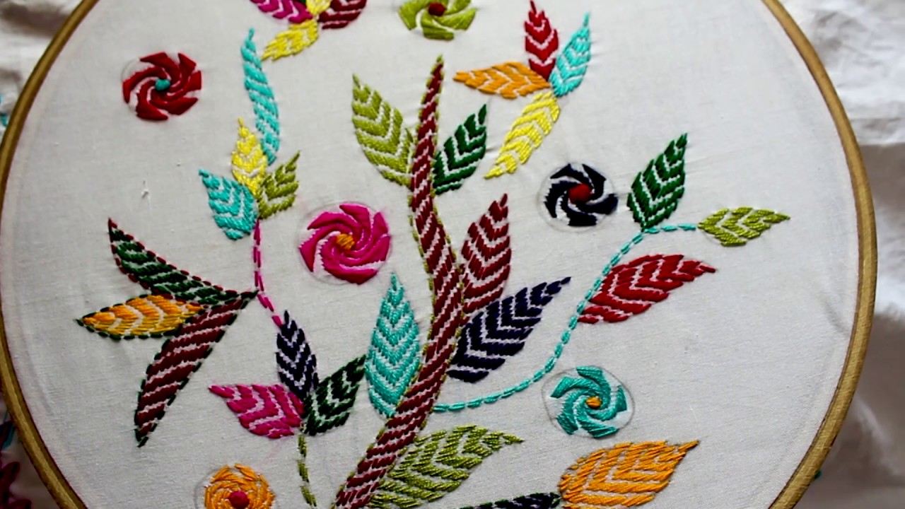আড়ং এর সেলাই দিয়ে কাঁথা তৈরি || Aarong Hand Stitch | #Drawing & Sewing