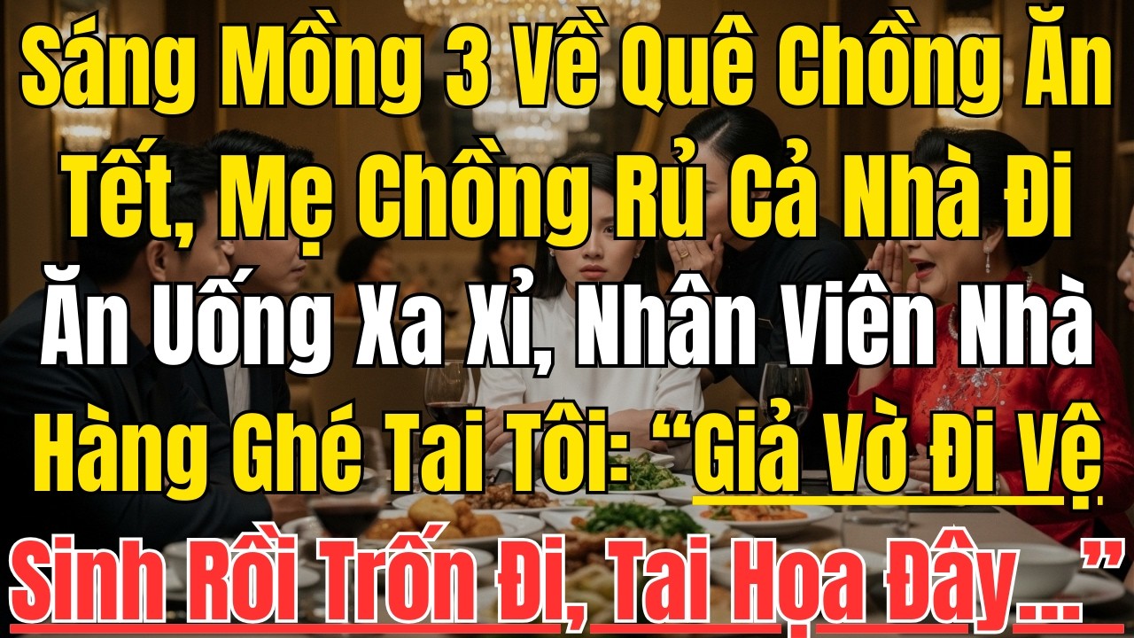 Sáng Mồng 3 Về Quê Chồng Ăn Tết, Mẹ Chồng Rủ Cả Nhà Đi Ăn Uống Xa Xỉ, Nhân Viên Nhà Hàng Ghé Tai Tôi