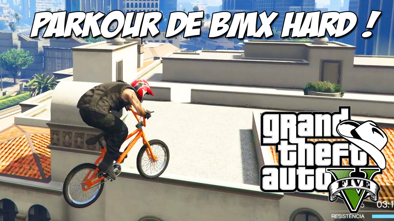 GTA 5 Online (PC) - Parkour de BMX Quase Impossível xD