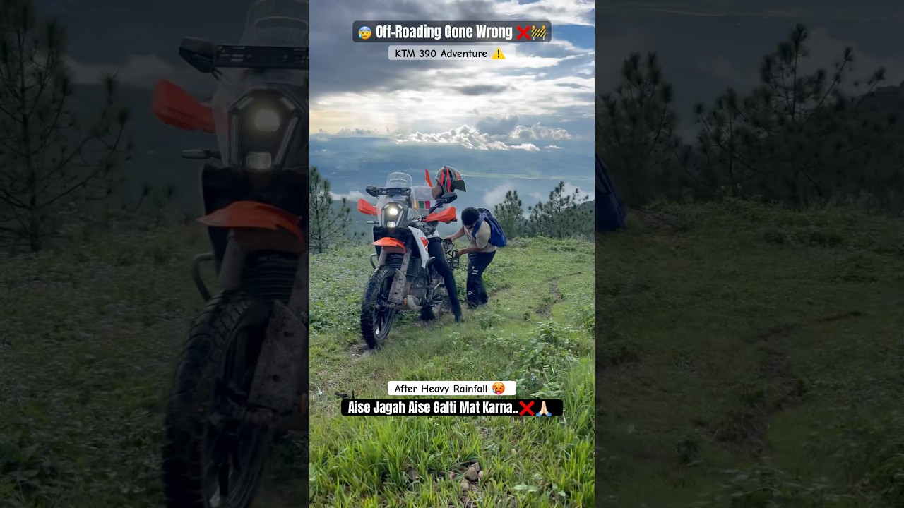 KTM 390 Adventure Off-Road Test ⚠️😳#himachalpradesh #adventurebike #offroadbike