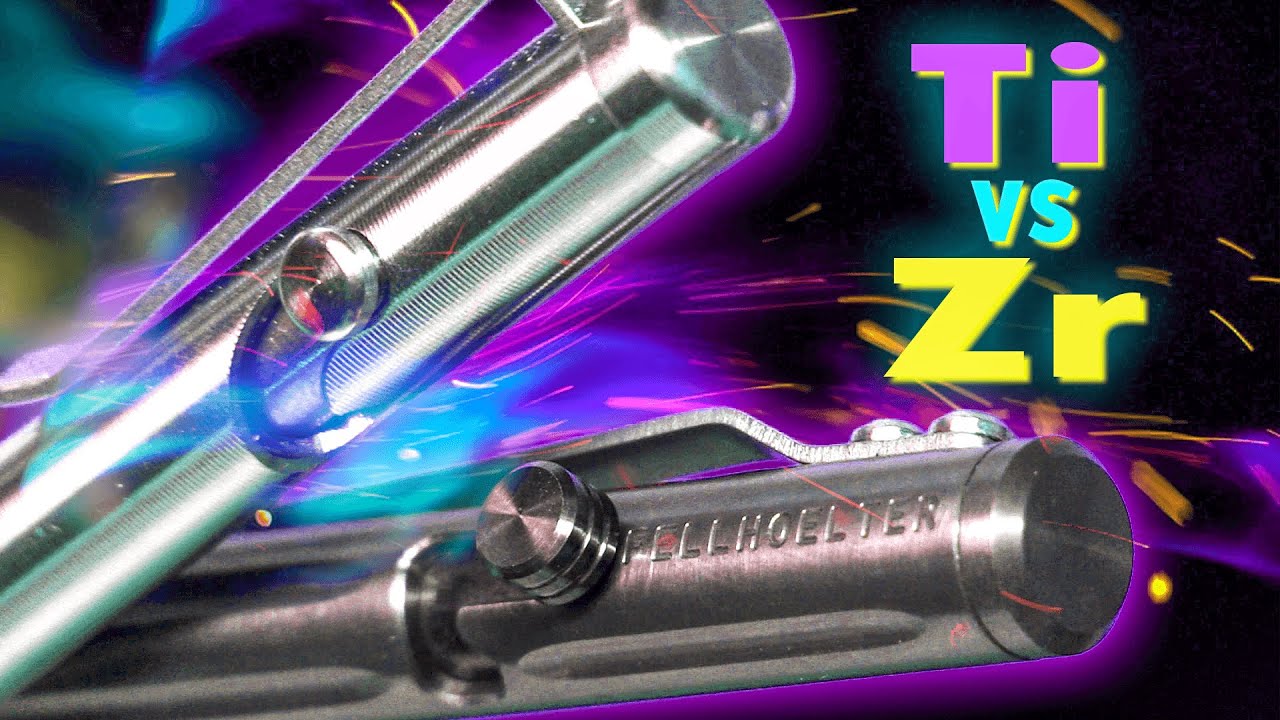 IT'S A PEN-OFF! Titanium vs. Zirconium Bolt Action Pens (Tactile Turn and Fellhoelter Alien Mod!)