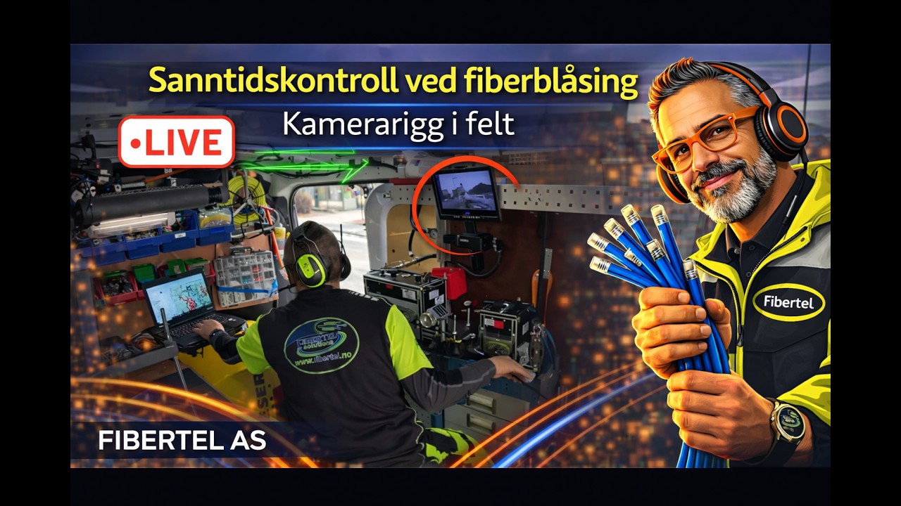 Sanntidskontroll ved fiberblåsing | Kamerarigg i felt | Fibertel