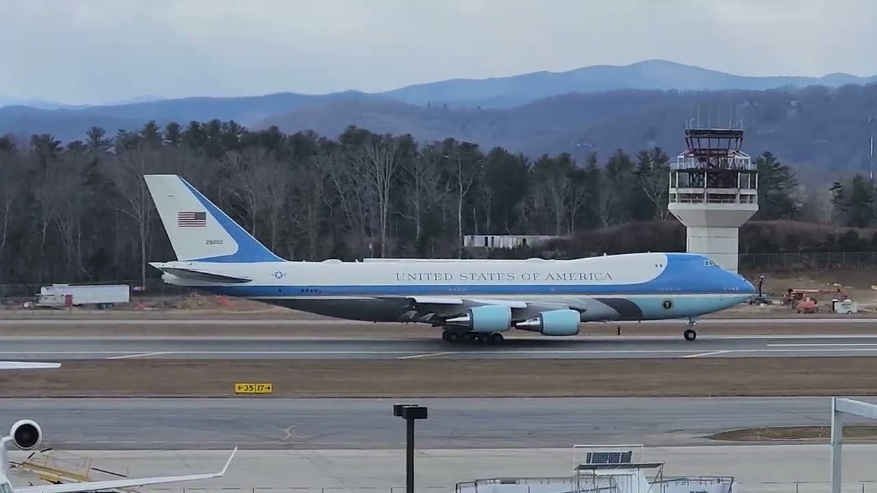 Air Force One Departing Asheville, NC