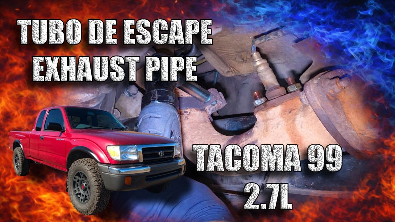 CÓMO CAMBIAR el TUBO de ESCAPE de una Toyota Tacoma 1999 (2.7L) | Manifold a Catalizador