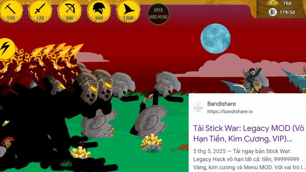 Hướng dẫn c&aacute;ch hack Stick war:Legacy|đơn giản cho ai cần