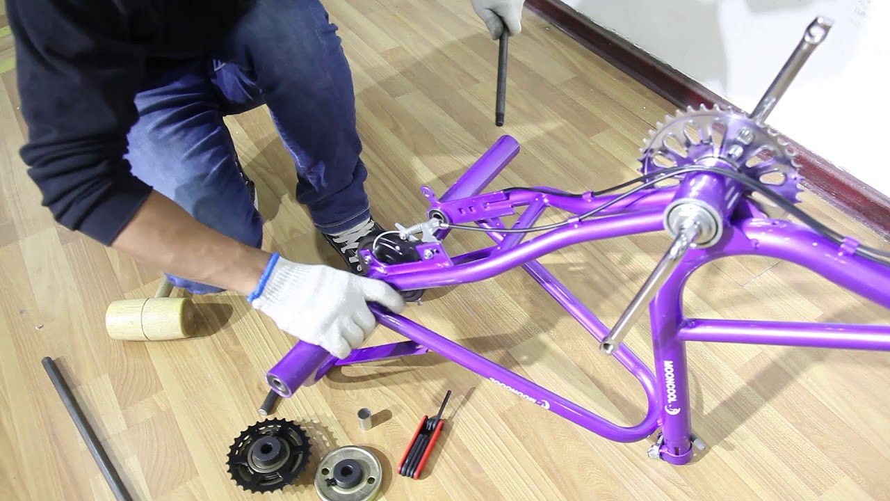 MoonCool FoldableTricycle SevenSpeed Assembly - Replacing Rear Axle Pole