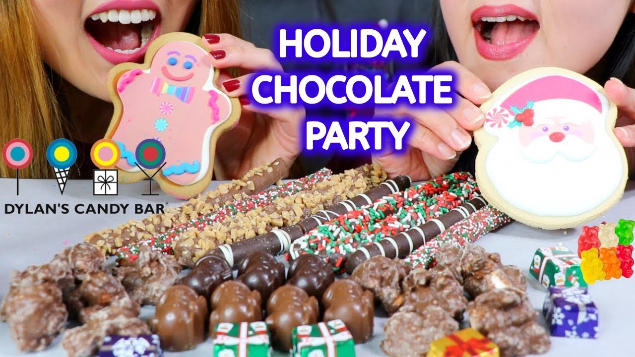 ASMR HOLIDAY CHOCOLATE PARTY 초콜릿 리얼사운드 먹방 チョコレートcoklat | Kim&Liz ASMR