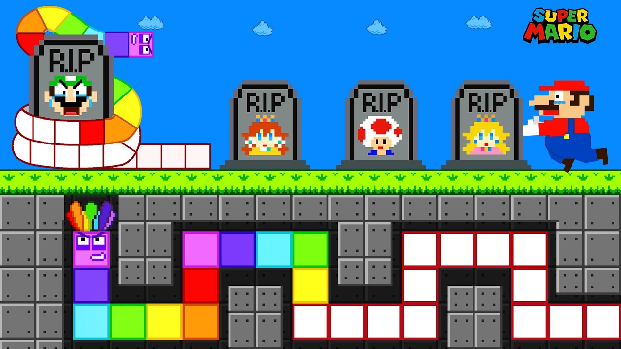 Number Snake R.I.P All Team Mario in Maze Mayhem...Please Comeback | GM Stories