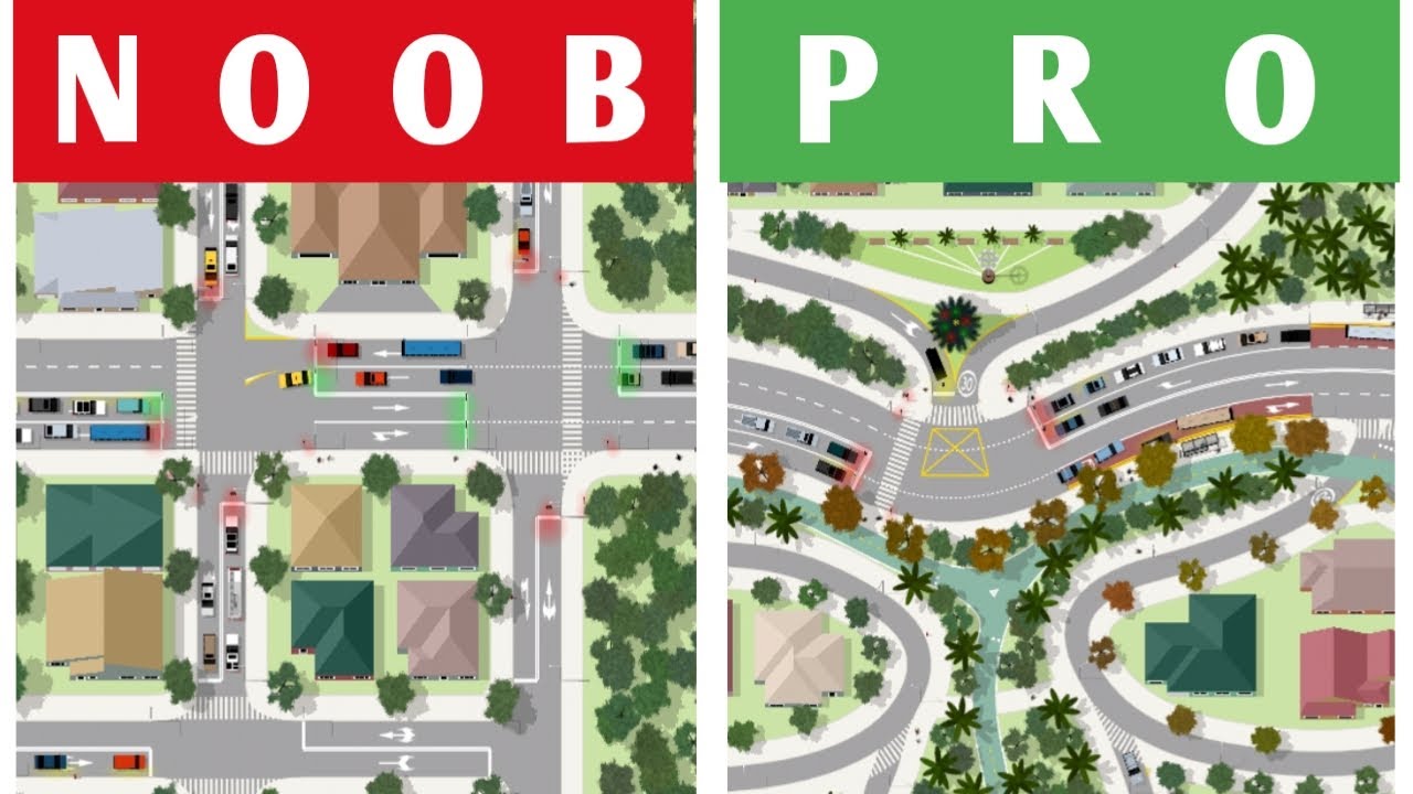 NOOB VS PRO MAKING SUBURB IN INTERSECTION CONTROLLER