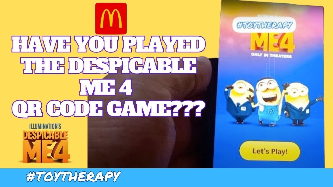 New Minions Game App in the McDonald's Happy Meal??? QR CODE
