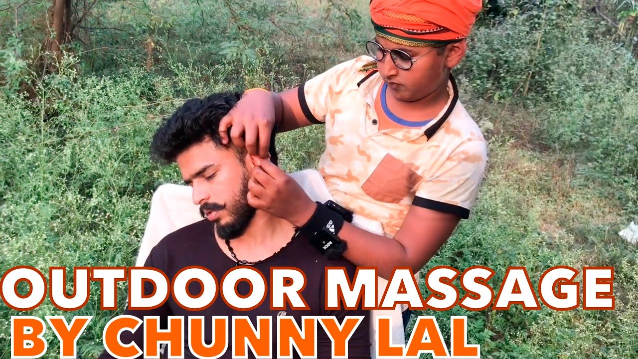 ASMR OUTDOOR HEAD MASSAGE By INDIAN KID MASSEUR CHUNNY LAL TO FIROZ | ASMR CITY | Ep-34