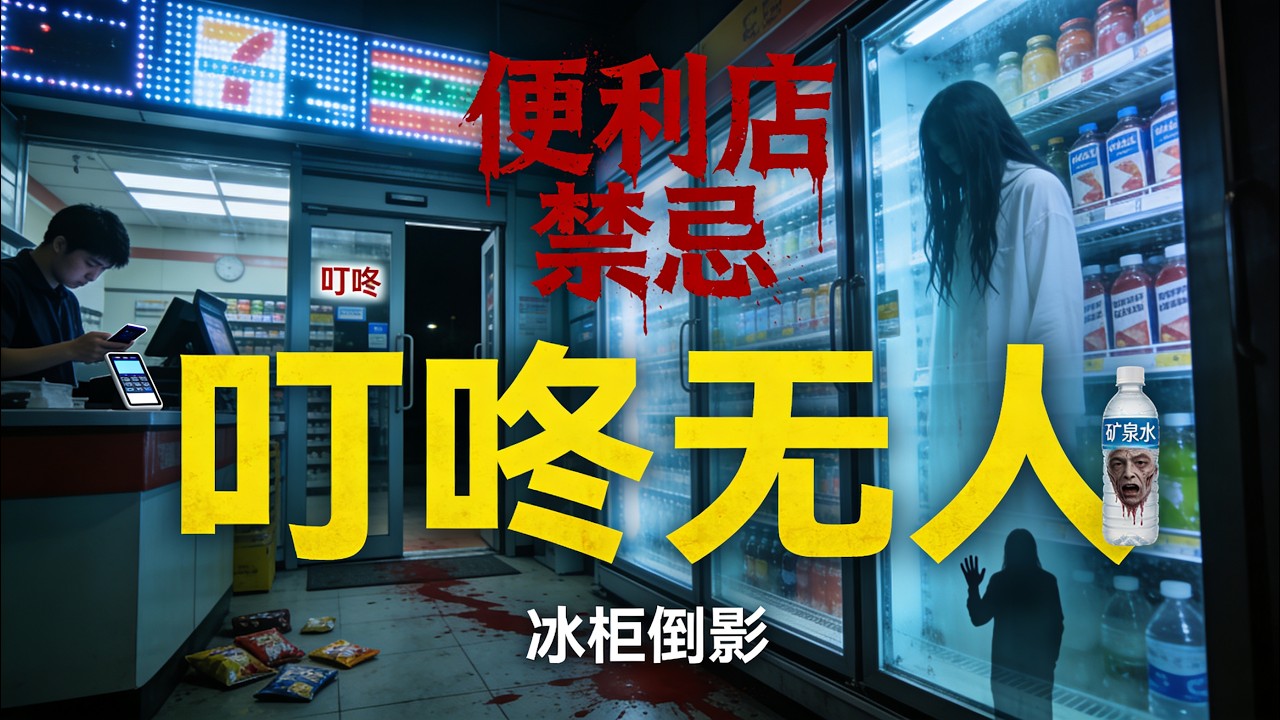 【台灣超商禁忌怪談】叮咚聲後沒人進來？大夜班店員自白：千萬別看冰櫃玻璃上的倒影！