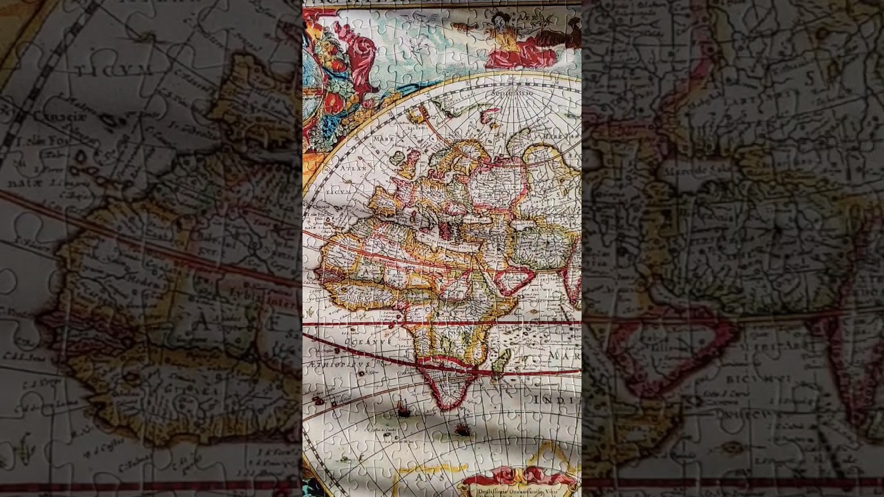 Old World Map Jigsaw Puzzle #worldmap #world #puzzle