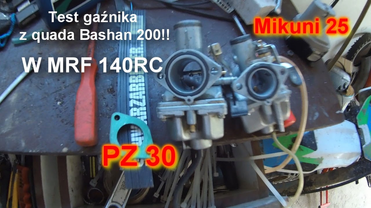 MRF 140rc test Gaźnika PZ 30 z Quada Bashan 200