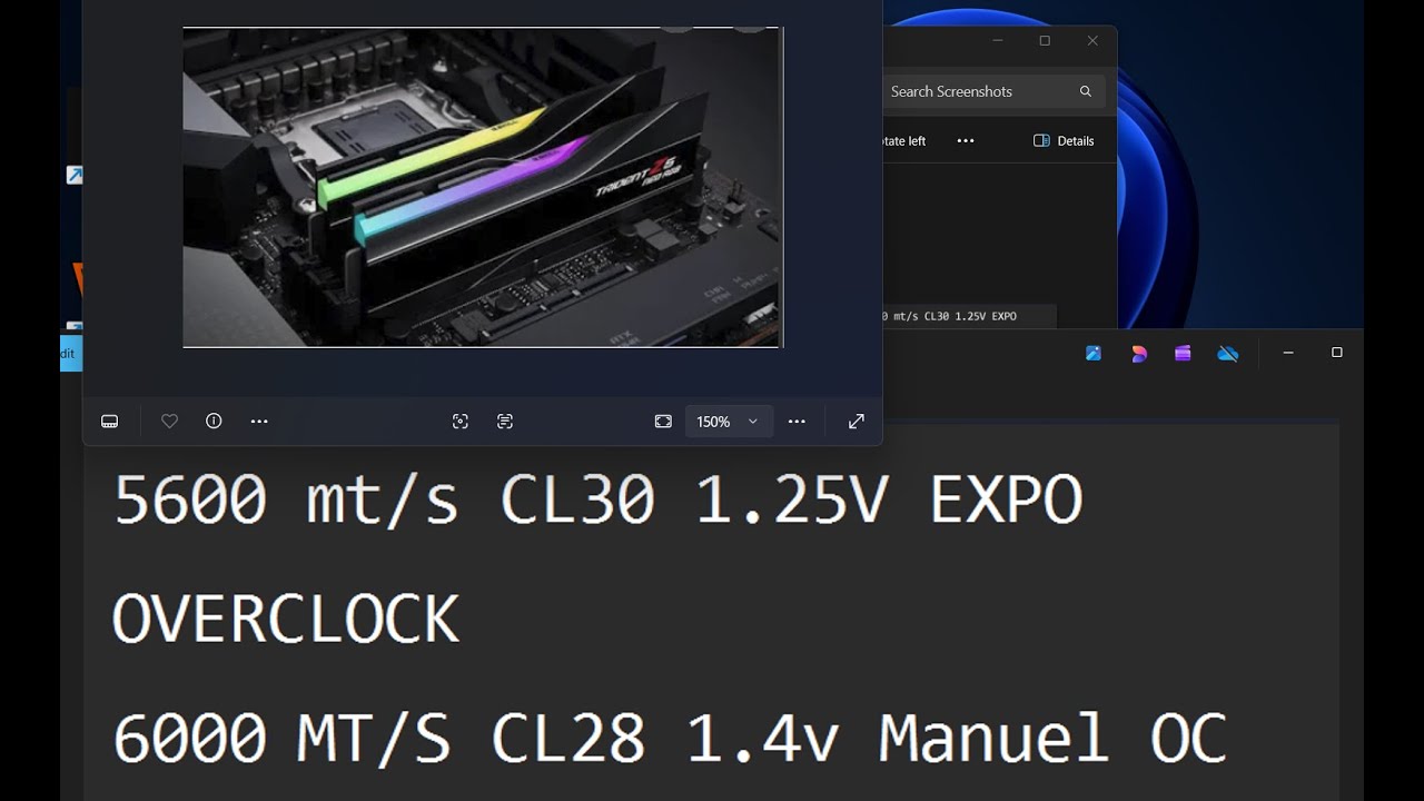 5600 mt/s cl30 to 6000 cl28 overclock
