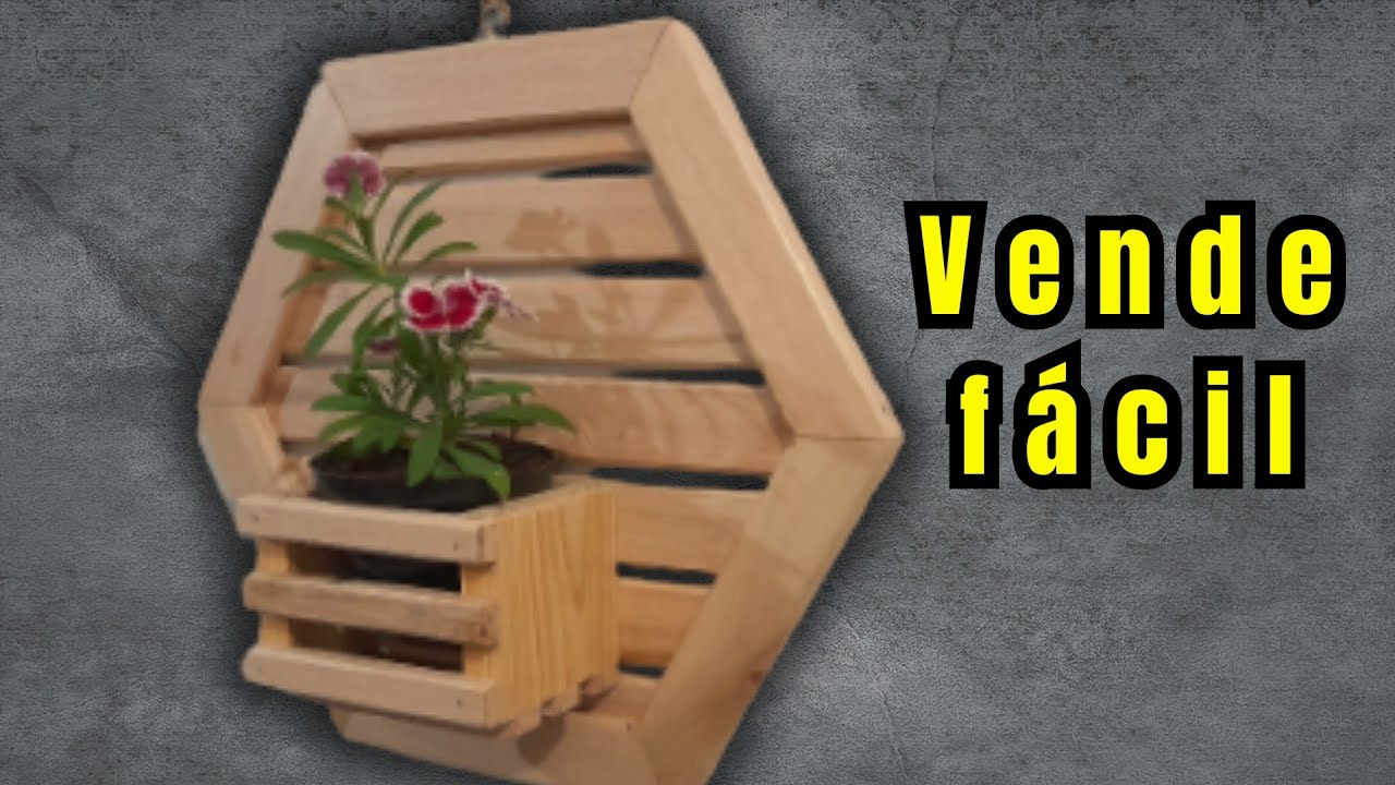 Sabe Aqueles PALETS Fino q São Descartado? Faça desse Porta Plantas Fácil aqui e GANHE mais DINHEIRO
