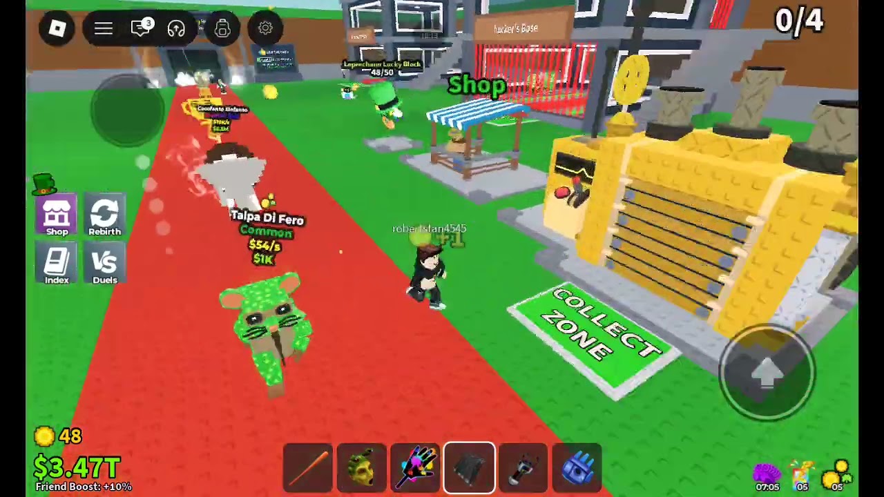 لعبت مع اختي roblox steal a brainrot