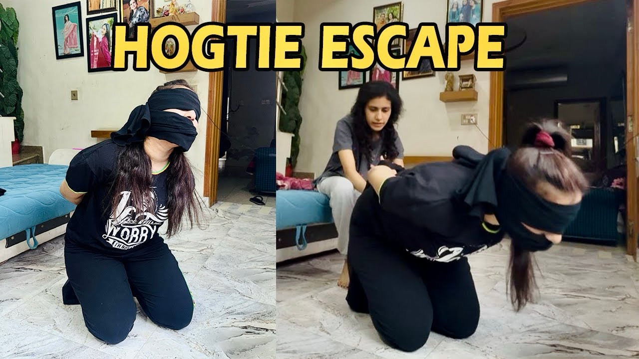 Hogtie escape challenge funny video /zoya noor vlogs