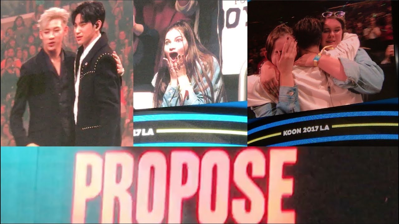 GOT7 BAMBAM, JACKSON & YOUNGJAE PROPOSING TO AUDIENCE MEMBER DAY 2 CONCERT KCON 2017